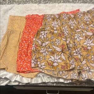 Bundle Aerie High Waisted Summer Floral Shorts Elastic Waist Flowy